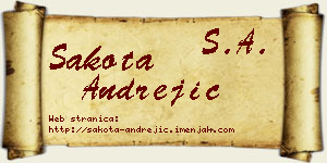 Šakota Andrejić vizit kartica